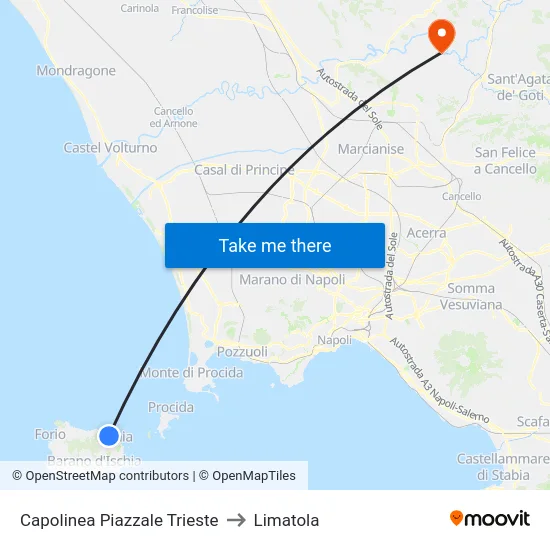 Capolinea Piazzale Trieste to Limatola map
