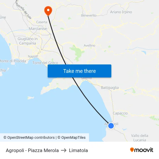 Agropoli - Piazza Merola to Limatola map