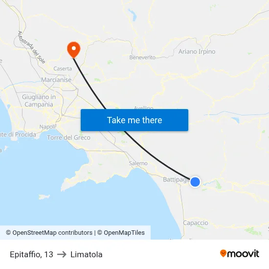 Epitaffio, 13 to Limatola map