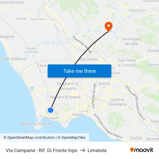 Via Campana - Rif. Di Fronte Inps to Limatola map