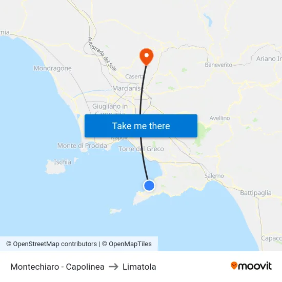 Montechiaro - Capolinea to Limatola map