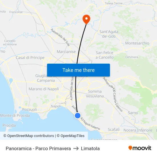 Panoramica - Parco Primavera to Limatola map