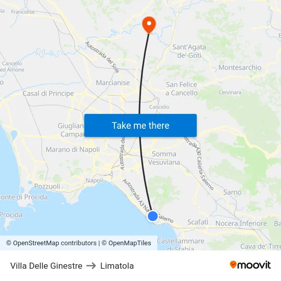 Villa Delle Ginestre to Limatola map