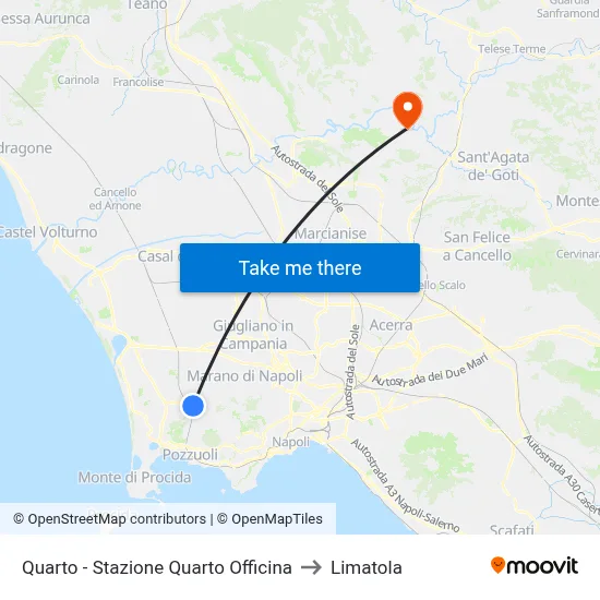 Quarto - Quarto Workshop Station to Limatola map