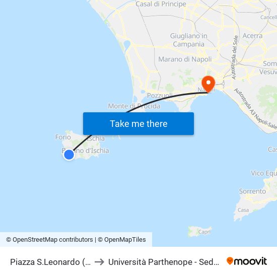 Piazza S.Leonardo (Panza) to Università Parthenope - Sede Centrale map