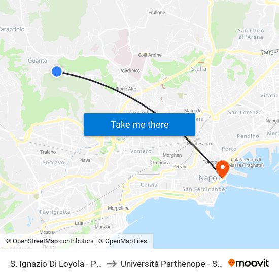 S. Ignazio Di Loyola - Padri Gesuiti to Università Parthenope - Sede Centrale map