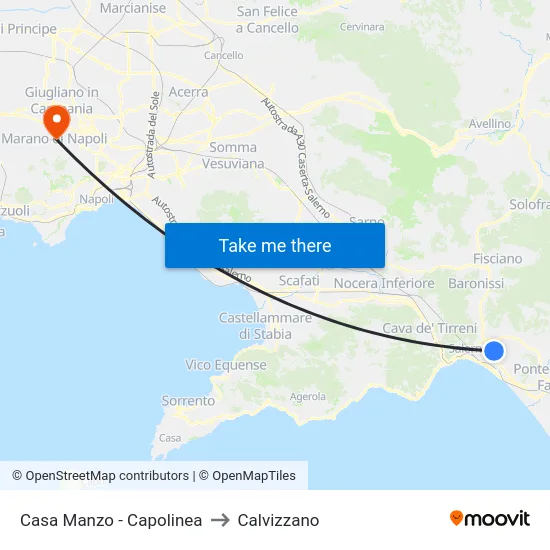 Casa Manzo - Capolinea to Calvizzano map