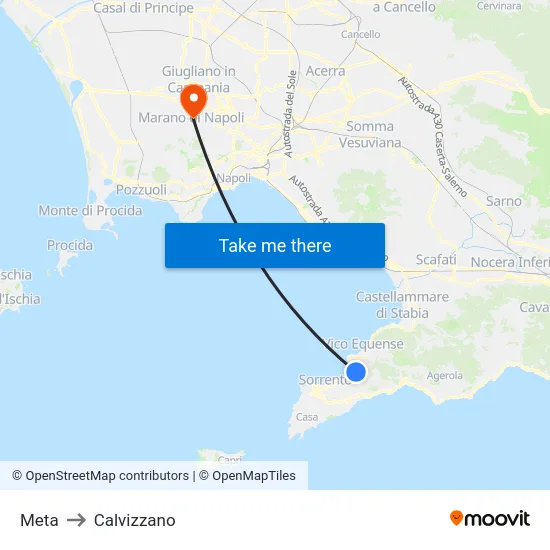 Meta to Calvizzano map