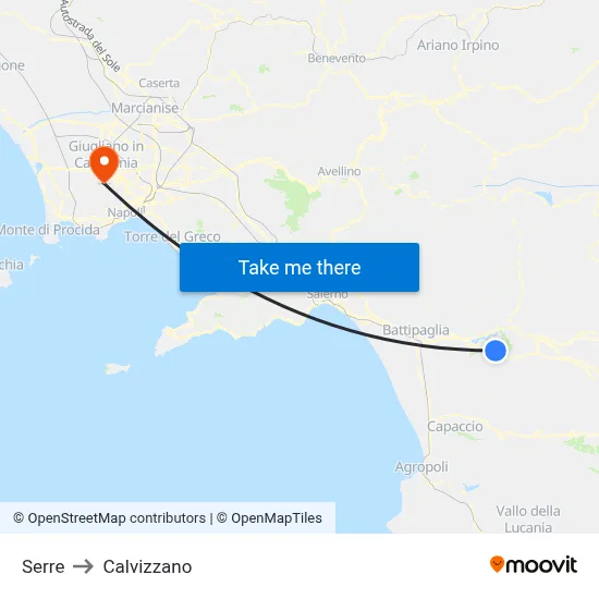 Greenhouses to Calvizzano map
