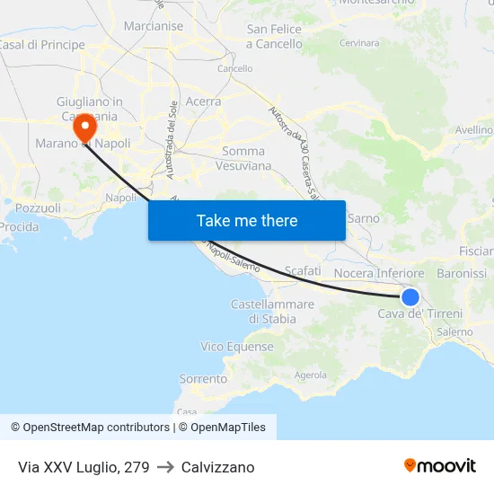 July 25th Street, 279 to Calvizzano map