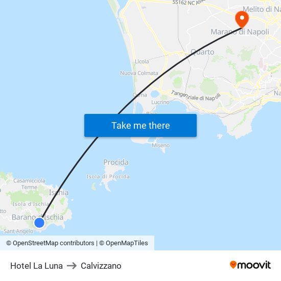Hotel La Luna to Calvizzano map