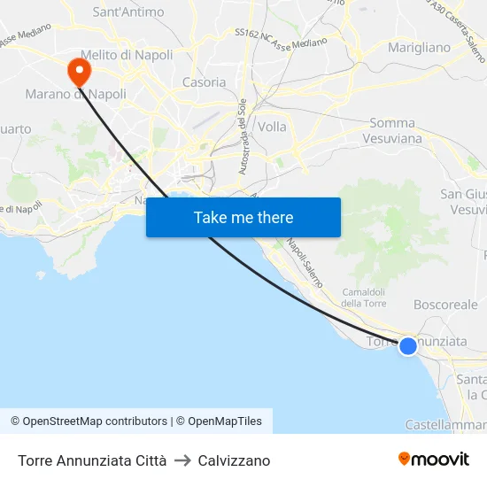 Torre Annunziata Città to Calvizzano map