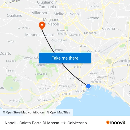Napoli - Calata Porta Di Massa to Calvizzano map