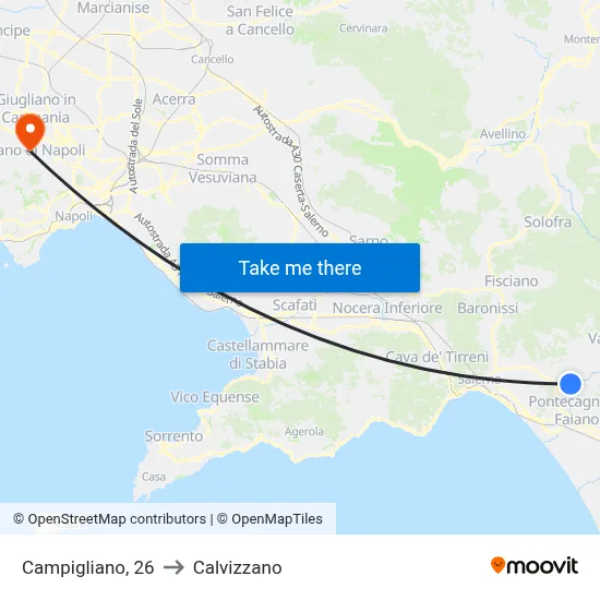 Campigliano, 26 to Calvizzano map