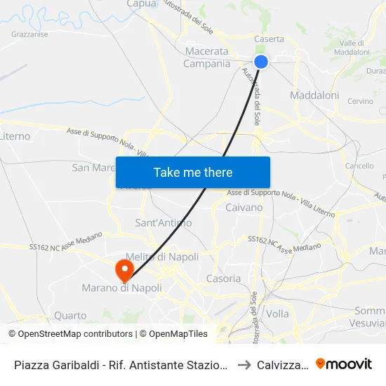Garibaldi Square - Opposite Railway Station to Calvizzano map