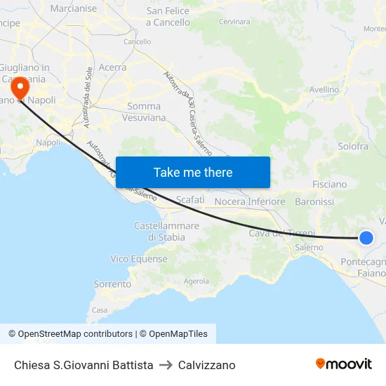 St. John The Baptist Church to Calvizzano map