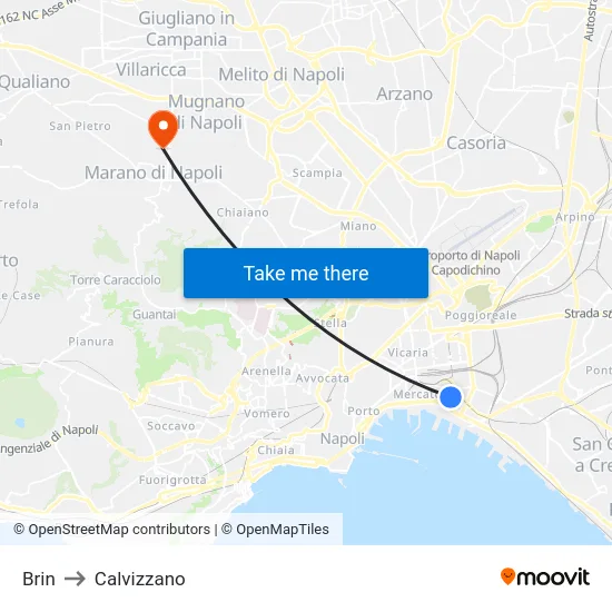 Brin to Calvizzano map