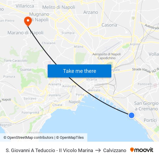 S. Giovanni A Teduccio - II Vicolo Marina to Calvizzano map