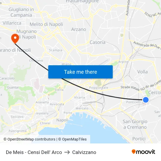 De Meis - Censi Dell' Arco to Calvizzano map