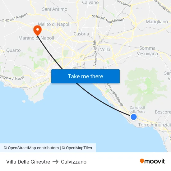Villa Delle Ginestre to Calvizzano map