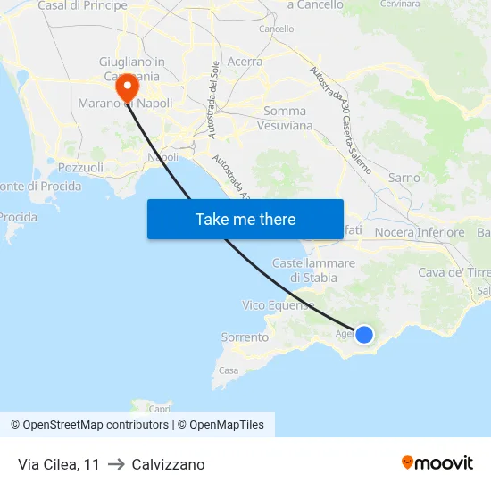 Cilea Street, 11 to Calvizzano map