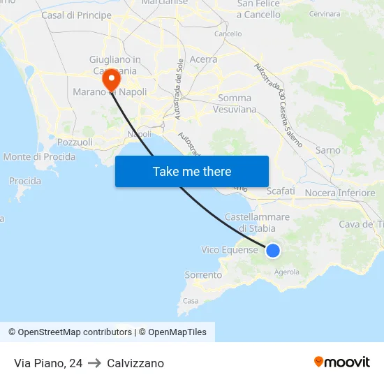 Piano Street, 24 to Calvizzano map