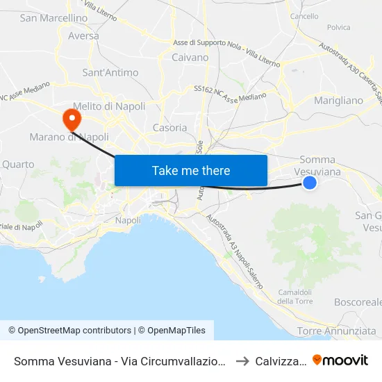 Somma Vesuviana - Via Circumvallazione,120 to Calvizzano map