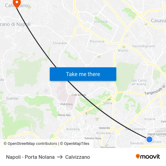 Napoli - Porta Nolana to Calvizzano map