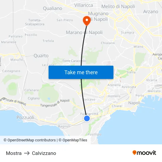 Mostra to Calvizzano map