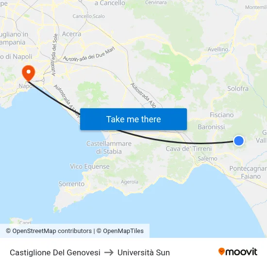 Castiglione Del Genovesi to Sun University map
