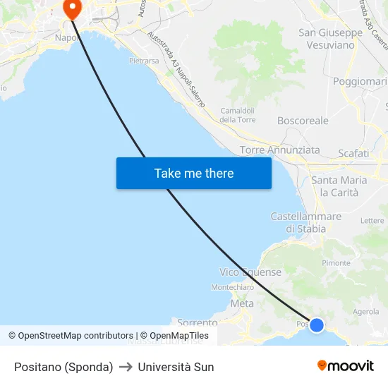 Positano (Bank) to Sun University map