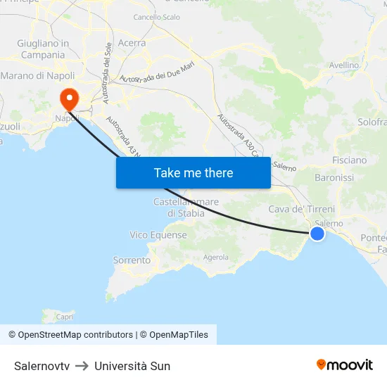 Salernovtv to Sun University map
