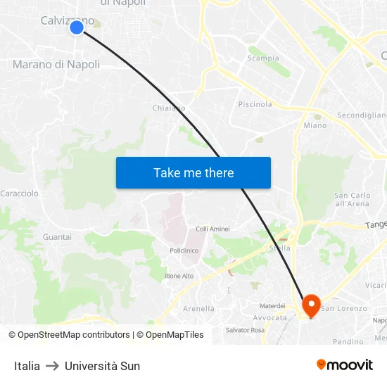 Italy to Sun University map