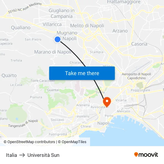 Italy to Sun University map