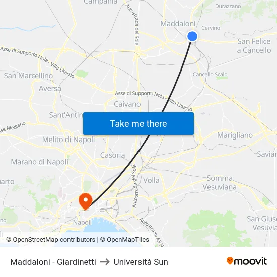 Maddaloni - Gardens to Sun University map