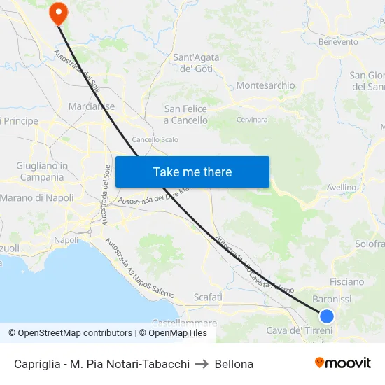 Capriglia - M. Pia Notari-Tabacchi to Bellona map