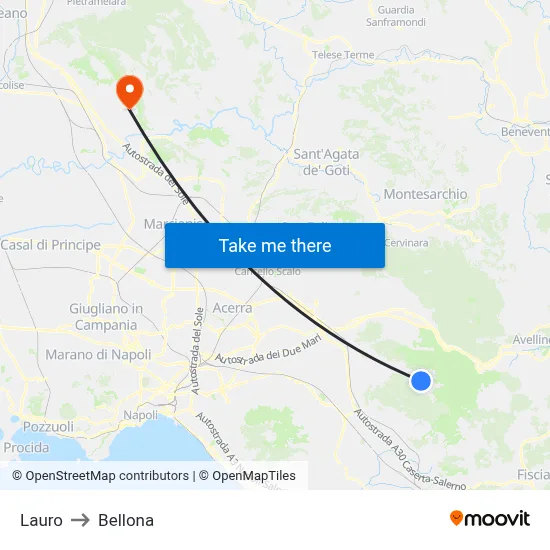 Lauro to Bellona map