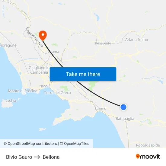 Gauro Junction to Bellona map