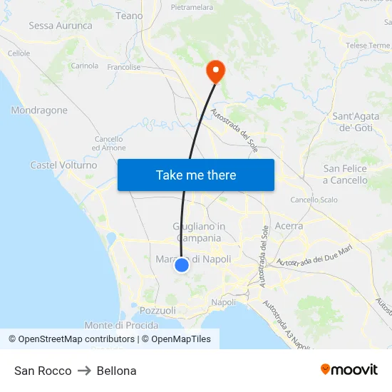 San Rocco to Bellona map