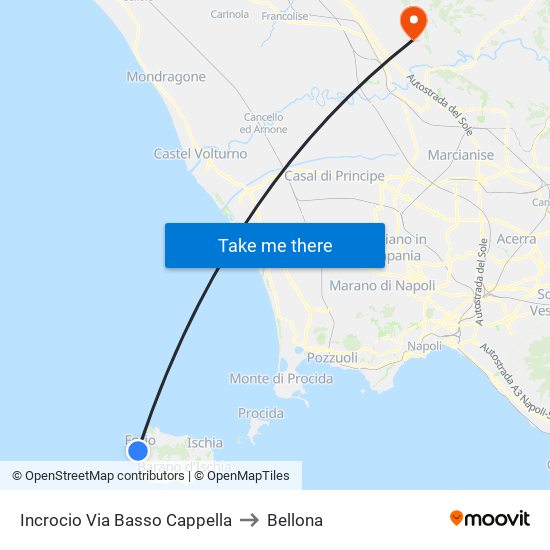 Incrocio Via Basso Cappella to Bellona map