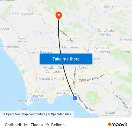 Garibaldi - Flacco Institute to Bellona map