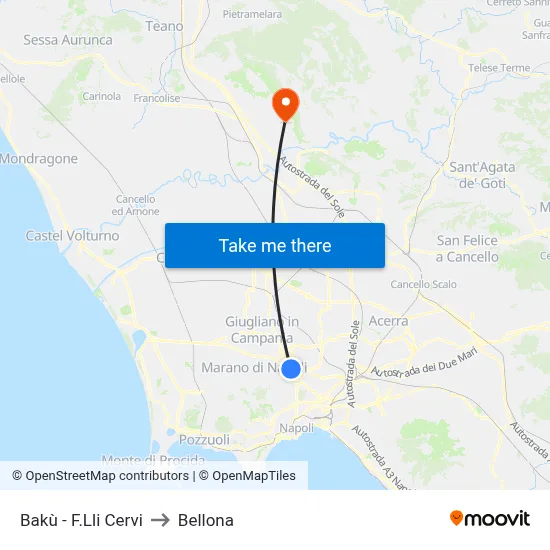 Baku - Cervi Brothers to Bellona map