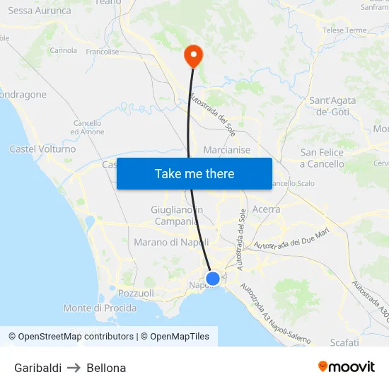 Garibaldi to Bellona map