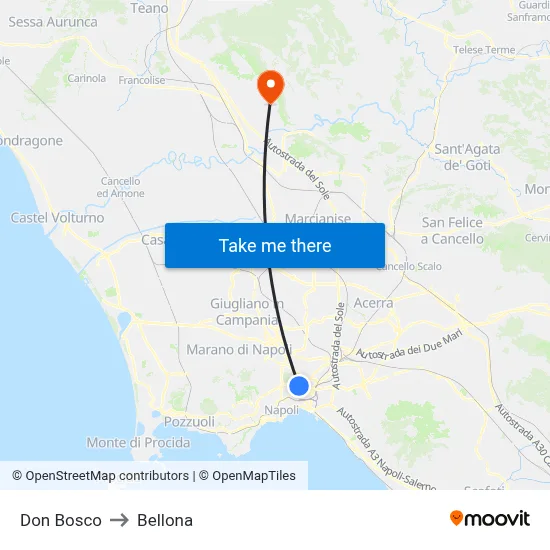 Don Bosco to Bellona map