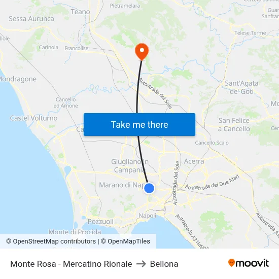 Monte Rosa - Local Market to Bellona map