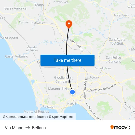 Miano Street to Bellona map