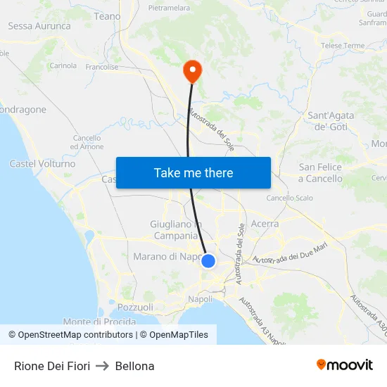 Rione Dei Fiori to Bellona map
