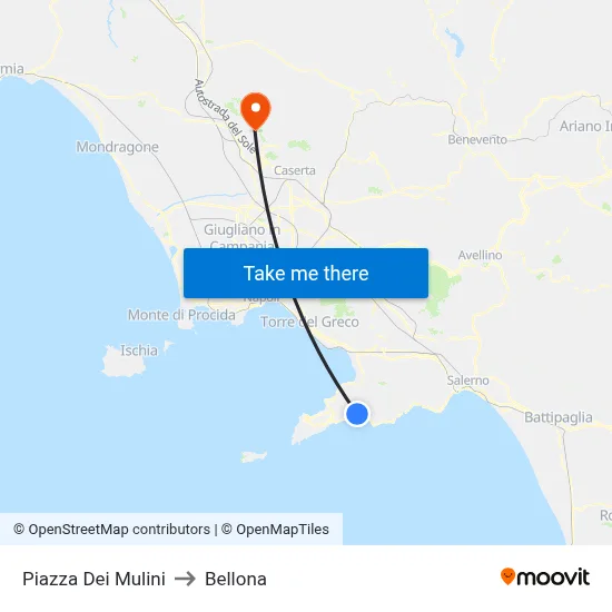 Mills Square to Bellona map