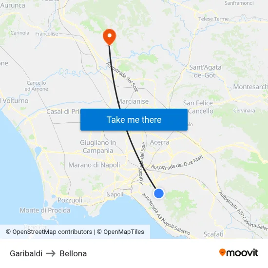 Garibaldi to Bellona map
