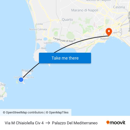 Via M  Chiaiolella Civ  4 to Palazzo Del Mediterraneo map